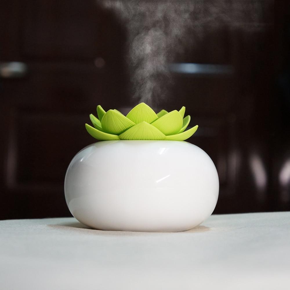200ML Ceramic Ultrasonic Aroma Humidifier Air Diffuser Simplicity Lotus Purifier Atomizer essential oil diffuser difusor de - Premium from eprolo - Just $27.84! Shop now at Help Your Friend