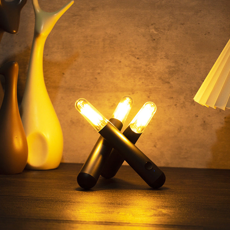 LED Desktop Night Light USB Charging Creative Bar Decoration Light Portable Folding Outdoor Camping Atmosphere Light - Premium from eprolo - Just $30.78! Shop now at Help Your Friend