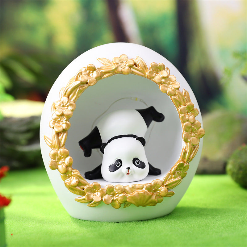 Creative Gifts New Fat Panda Star Light Night Light Resin Crafts Student Gift Ornament - Premium from eprolo - Just $17.82! Shop now at Help Your Friend