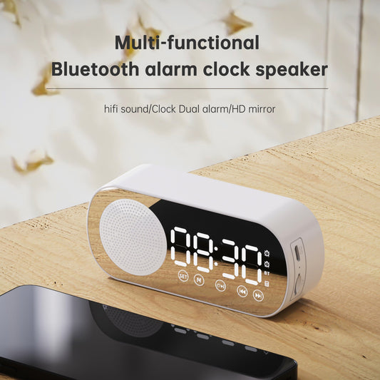 Intelligent Bluetooth Speaker Bluetooth Audio Gift Alarm Clock Mirror Clock Audio Small Speaker - Premium  from eprolo - Just $18.10! Shop now at Help Your Friend