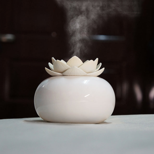 200ML Ceramic Ultrasonic Aroma Humidifier Air Diffuser Simplicity Lotus Purifier Atomizer essential oil diffuser difusor de - Premium from eprolo - Just $27.84! Shop now at Help Your Friend