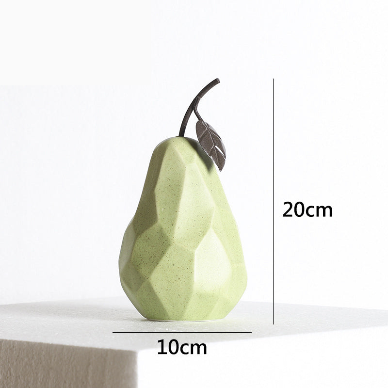 Ceramic Pear Ornaments Modern Minimalist Living Room TV Cabinet Home Decorations Fruit Ornaments - Premium  from eprolo - Just $22.30! Shop now at Help Your Friend