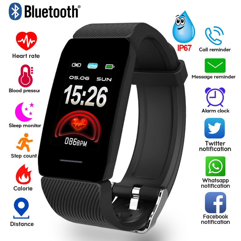 Smart Band Weather 1.14 Display Blood Pressure Heart Rate Monitor Fitness Tracker Smart Watch Bracelet Waterproof Men Women Kids - Premium from eprolo - Just $19.30! Shop now at Help Your Friend