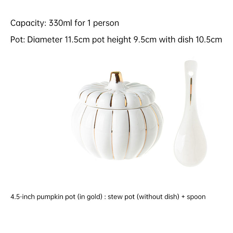 Ceramic Pumpkin Cup, Steamed Egg Cup, Stewed Pot with Cover, Pure White Mini Bird's Nest Cup, Soup Cup - Premium  from eprolo - Just $26.64! Shop now at Help Your Friend