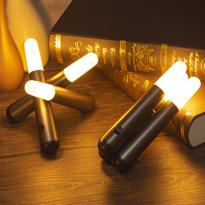 LED Desktop Night Light USB Charging Creative Bar Decoration Light Portable Folding Outdoor Camping Atmosphere Light - Premium from eprolo - Just $30.78! Shop now at Help Your Friend