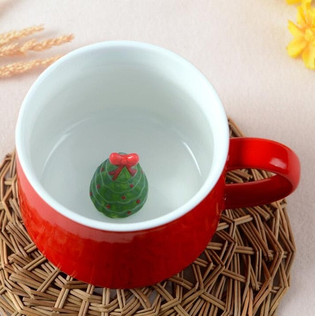 Christmas Mug Coffee Milk Breakfast Mug Snowman Santa Claus Cartoon Ceramics Cup 3D Animal Christmas Gift Cup for Friend Family - Premium from eprolo - Just $17.98! Shop now at Help Your Friend