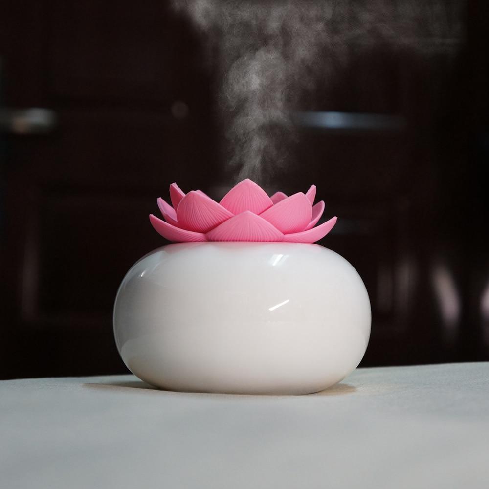 200ML Ceramic Ultrasonic Aroma Humidifier Air Diffuser Simplicity Lotus Purifier Atomizer essential oil diffuser difusor de - Premium from eprolo - Just $27.84! Shop now at Help Your Friend