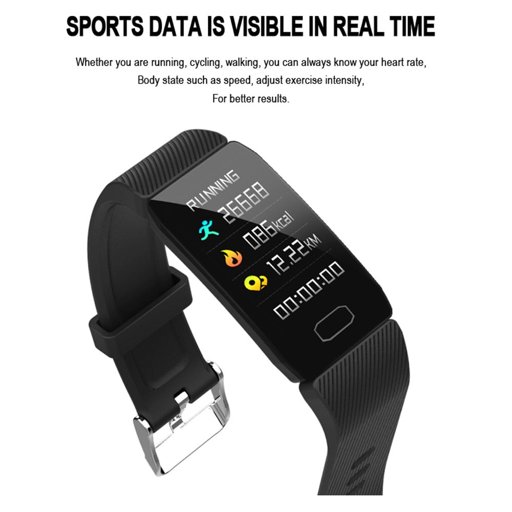 Smart Band Weather 1.14 Display Blood Pressure Heart Rate Monitor Fitness Tracker Smart Watch Bracelet Waterproof Men Women Kids - Premium from eprolo - Just $19.30! Shop now at Help Your Friend