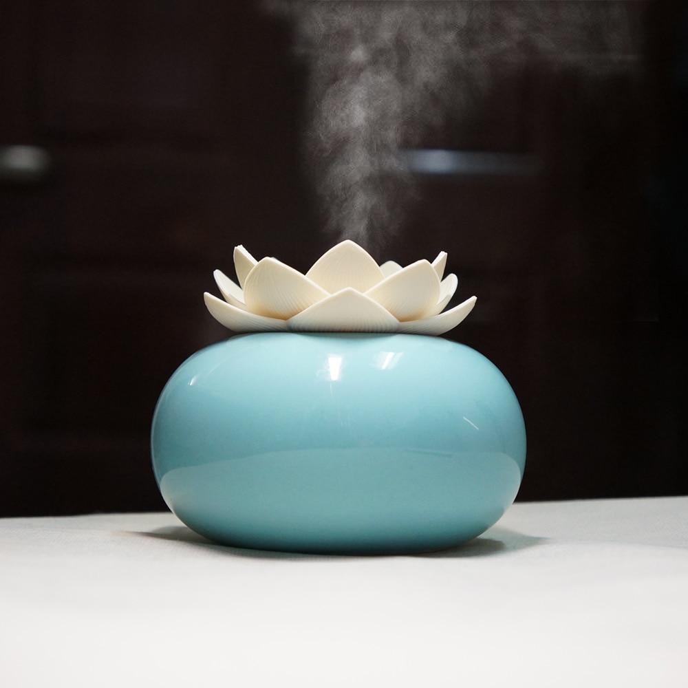 200ML Ceramic Ultrasonic Aroma Humidifier Air Diffuser Simplicity Lotus Purifier Atomizer essential oil diffuser difusor de - Premium from eprolo - Just $27.84! Shop now at Help Your Friend