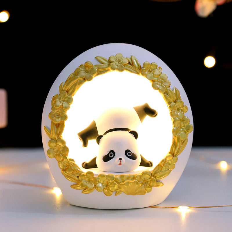 Creative Gifts New Fat Panda Star Light Night Light Resin Crafts Student Gift Ornament - Premium from eprolo - Just $17.82! Shop now at Help Your Friend