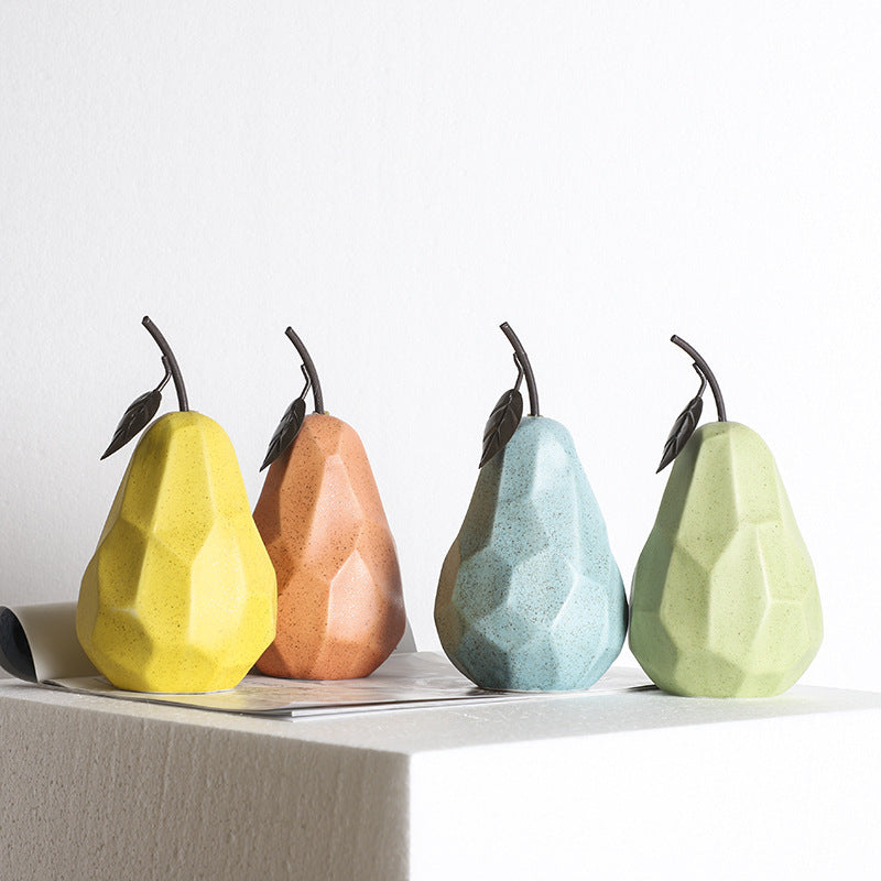 Ceramic Pear Ornaments Modern Minimalist Living Room TV Cabinet Home Decorations Fruit Ornaments - Premium from eprolo - Just $22.30! Shop now at Help Your Friend