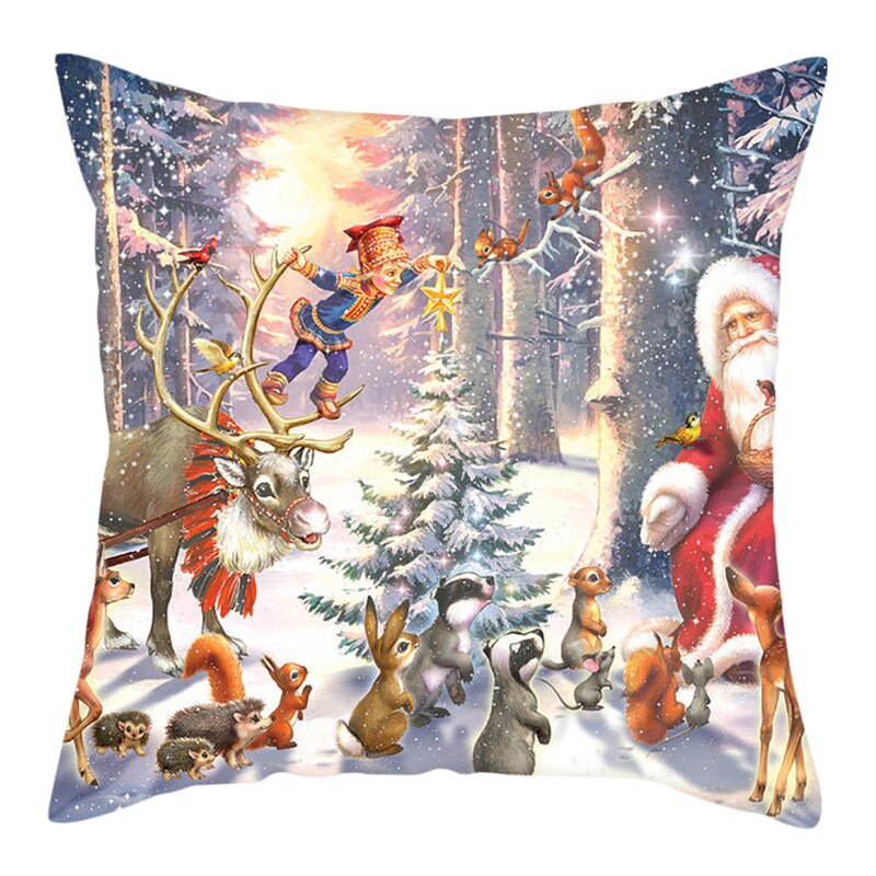 Christmas Style Animals Cushion Cover