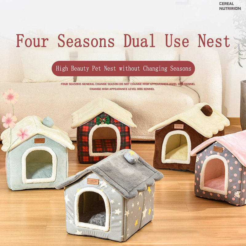 House Type Pet Cat Nest Four Seasons Universal Pet Nest Cat Nest Dog Nest Pet Supplies Can Be Removed and Washable - Premium  from eprolo - Just $25.42! Shop now at Help Your Friend