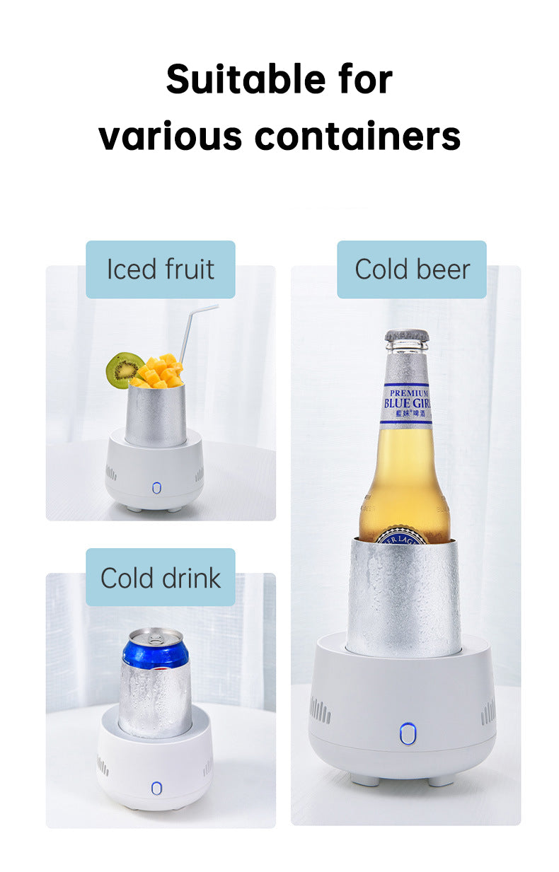 Portable Fast Cooling Cup Electronic Refrigeration Cooler for Beer Wine Beverage Mini Electric Drink Cooler Cup Instant Cooling - Premium  from eprolo - Just $49.26! Shop now at Help Your Friend