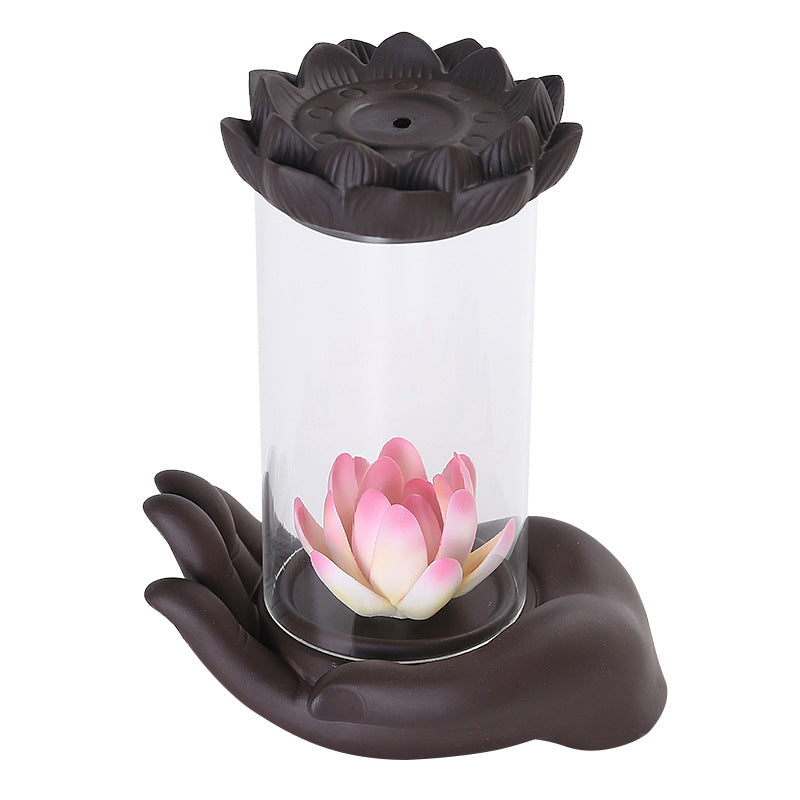 Creative Windscreen Bergamot Lotus Aromatherapy Stove LED Lamp Decoration - Premium  from eprolo - Just $30.92! Shop now at Help Your Friend