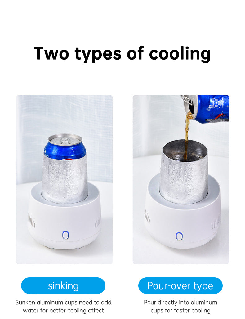 Portable Fast Cooling Cup Electronic Refrigeration Cooler for Beer Wine Beverage Mini Electric Drink Cooler Cup Instant Cooling - Premium  from eprolo - Just $49.26! Shop now at Help Your Friend