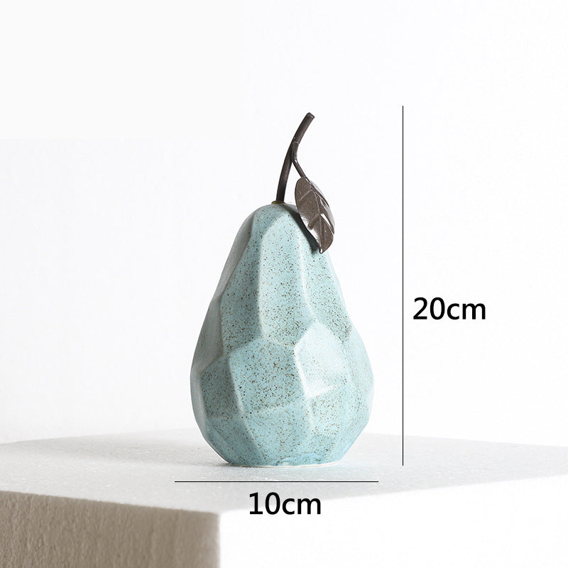 Ceramic Pear Ornaments Modern Minimalist Living Room TV Cabinet Home Decorations Fruit Ornaments - Premium  from eprolo - Just $22.30! Shop now at Help Your Friend