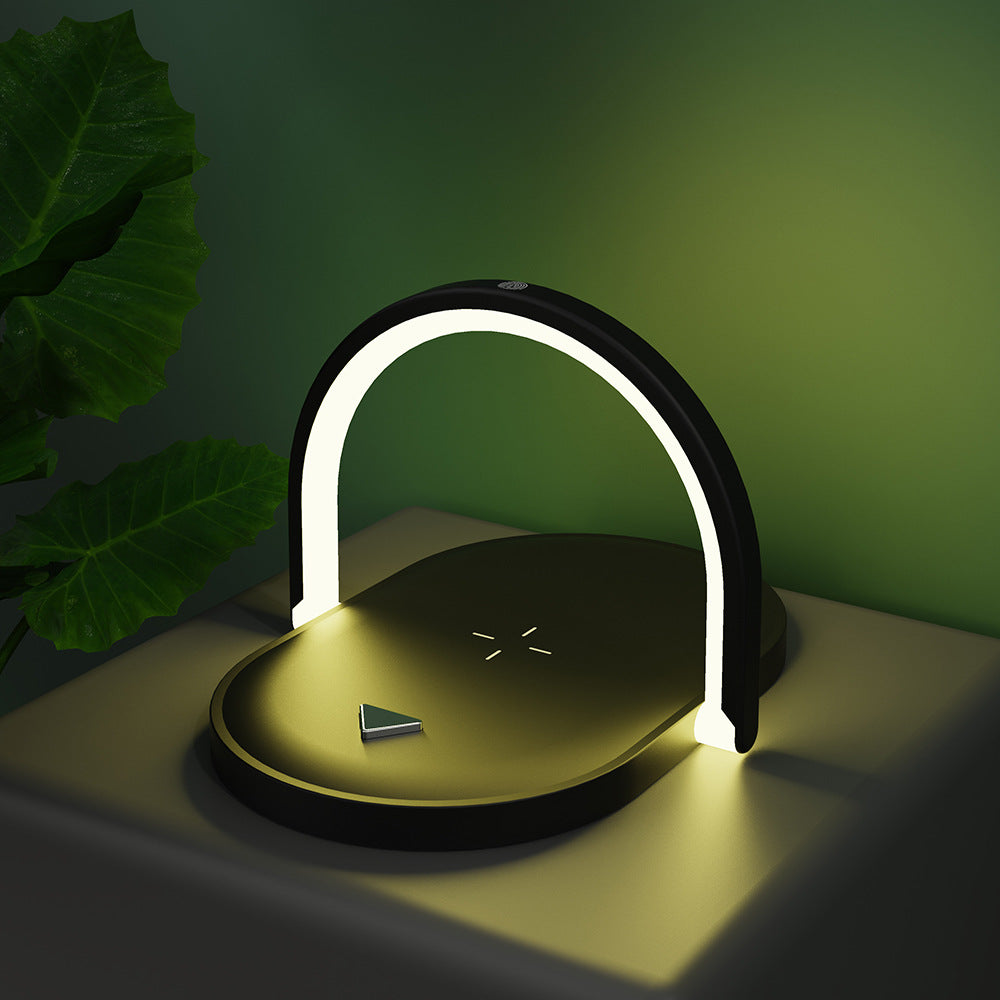 Night Light Wireless Charger 15W Fast Charge with Mobile Phone Stand Desk Lamp Power Bank - Premium  from eprolo - Just $25.38! Shop now at Help Your Friend
