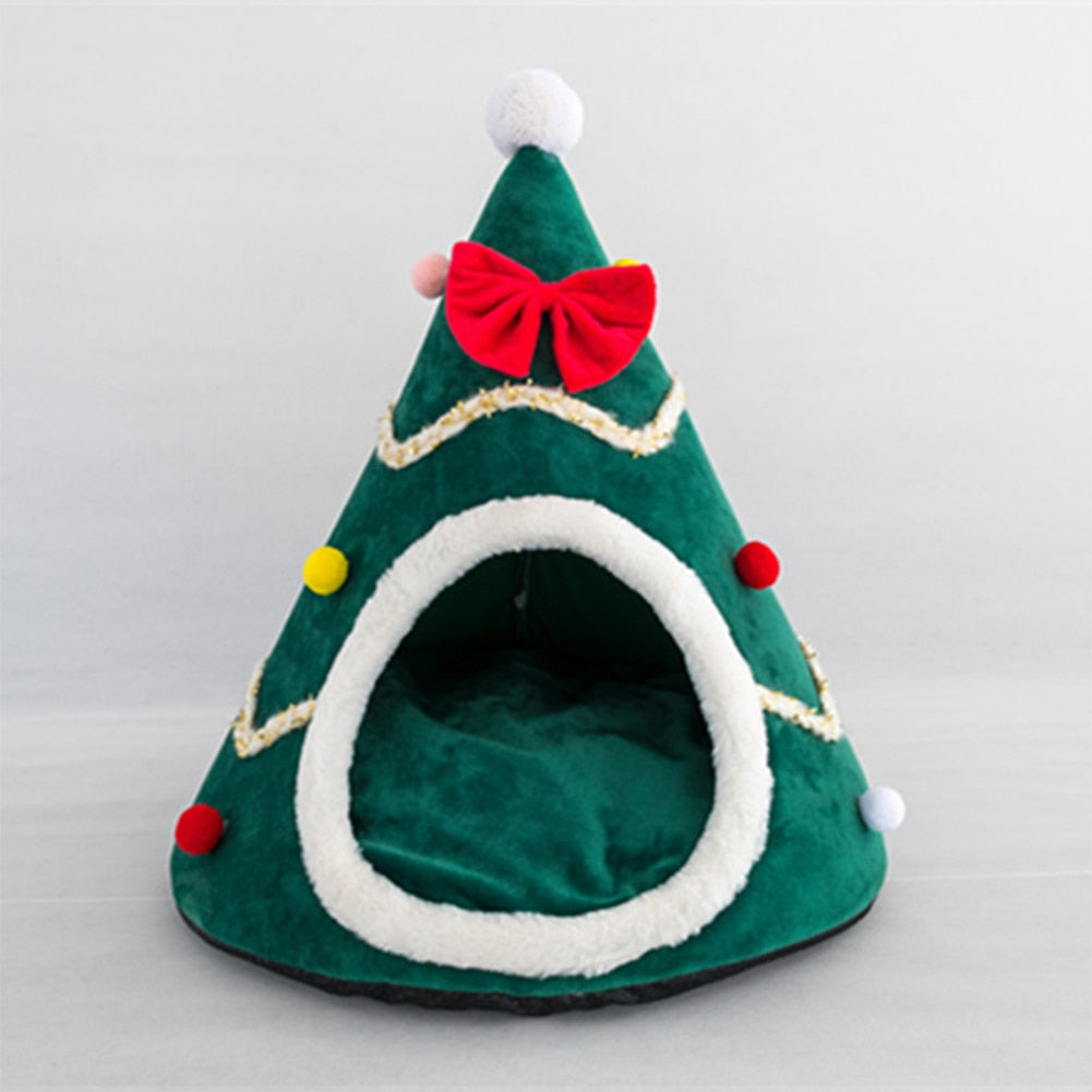 Christmas Tree Shape Pet House Soft Warm Nest Bed - Premium  from eprolo - Just $30.30! Shop now at Help Your Friend