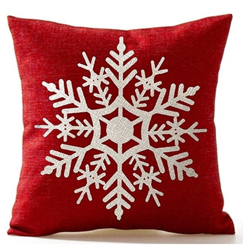 Christmas Decorations Pillow Covers Snowflcke Decor Throw Pillow Cases Xms Tree Cushion Cover 18 X 18 Inch